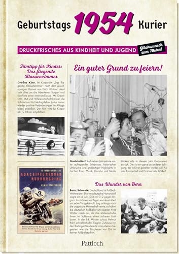 1954 - Geburtstagszeitung: Originelles Geschenk für 70. Geburtstag voll Nostalgie