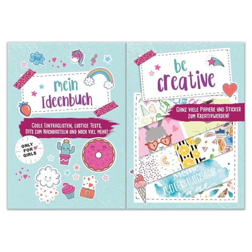 Kreatives Ideenbuch für Mädchen ab 8 Jahren mit Eintraglisten, Challenges und DIY-Ideen