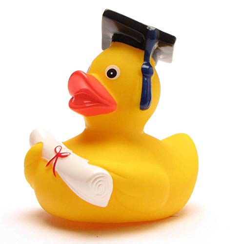 Originelle Badeente für Akademiker: Quietscheentchen mit Doktorhut - perfektes Geschenk für Abschlussfeier