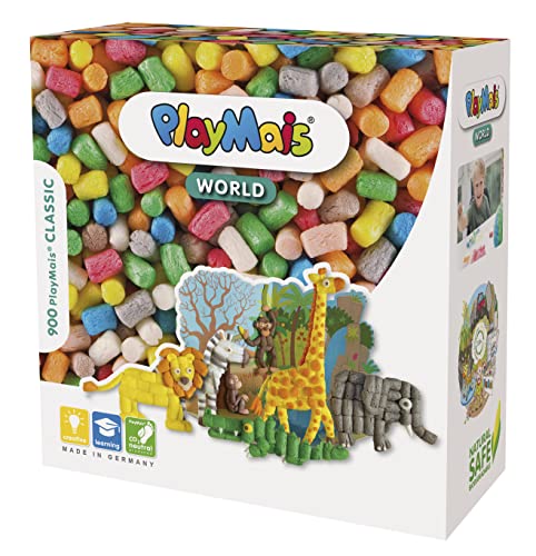 Kreatives Bastel-Set für Kinder ab 3 Jahren: PlayMais WORLD Jungle mit 1000 Teilen