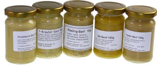 Entdecke die Vielfalt von Wiedemer Gourmet Senf Set - 5 x 100ml!