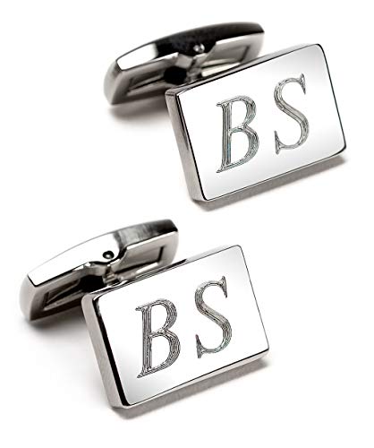 Personalisierte Manschettenknöpfe aus Edelstahl mit Gravur | Schmuck für Herren