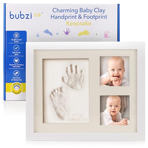 Kreative Erinnerungen: Hand- und Fußabdruckrahmen für Neugeborene - Perfektes Babygeschenk in Weiß