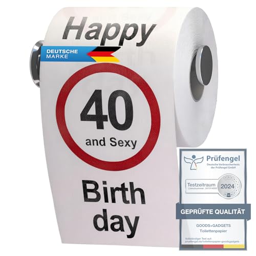Originelles Toilettenpapier zum 40. Geburtstag - Ein lustiges Geschenk!