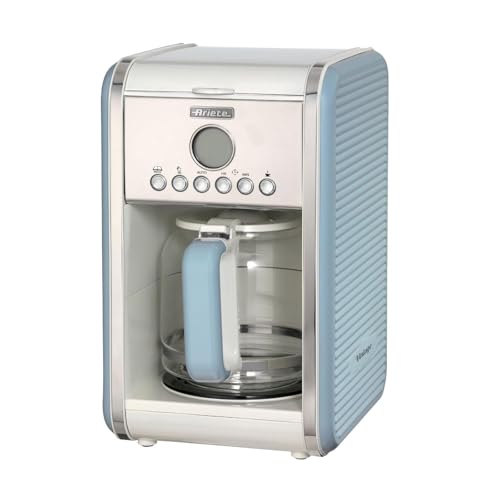 Stilvolle Amerikanische Retro-Kaffeemaschine mit Timer, Anti-Drip-Funktion und beheizter Platte