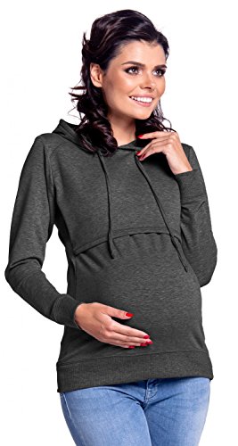 Stilvolles Umstands- und Still-Sweatshirt für glückliche Mamas in Graphit Melange