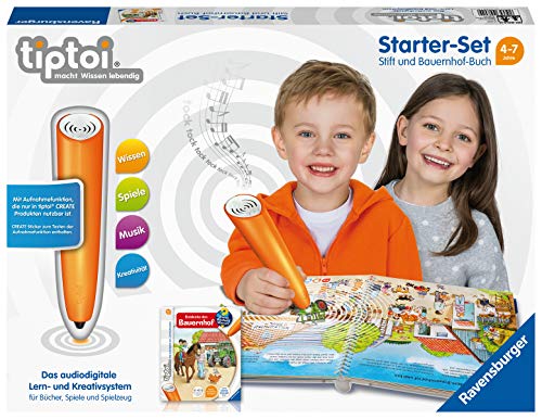 Tiptoi Starter-Set: Interaktiver Stift mit Bauernhof-Buch für Kinder ab 4 Jahren