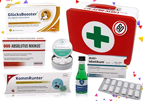 Originelles Geschenk zum 60. Geburtstag: Witziges Erste Hilfe Set