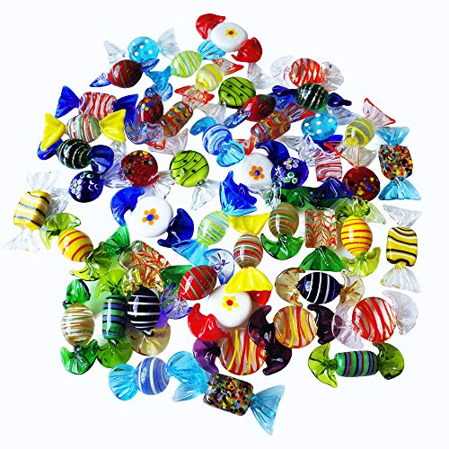 Handgefertigte Glasbonbons im Vintage-Stil aus Muranoglas - Perfekt für Dekoration und Geschenke