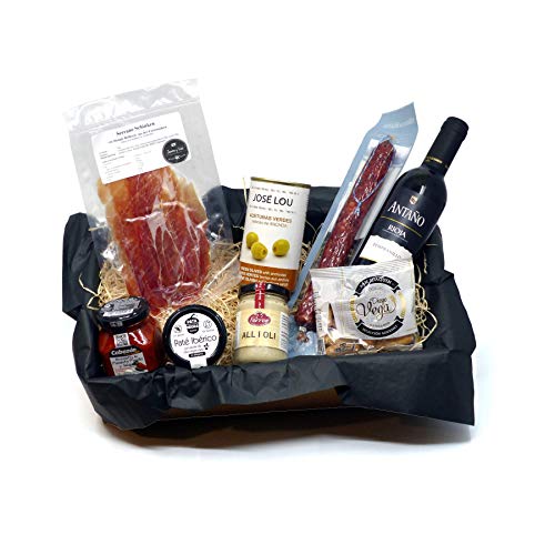 Spanischer Genuss für Zwei: Tapas-Geschenkset mit Wein und Delikatessen