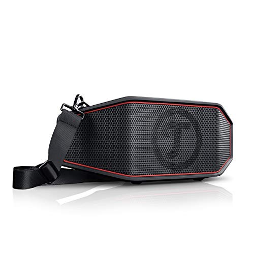 Hochwertiger Teufel ROCKSTER Cross Bluetooth-Lautsprecher für 16 Stunden Musikgenuss - Schwarz, wassergeschützt.