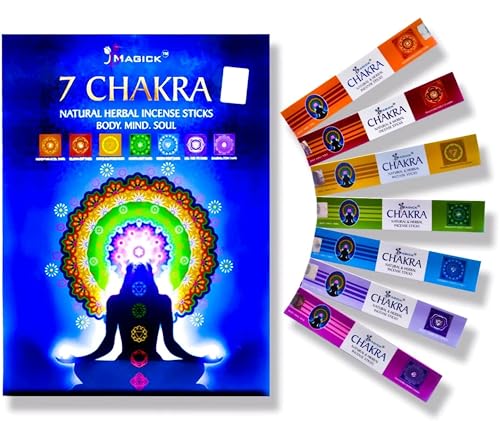 Entdecke die Magie der Chakra-Räucherstäbchen: 7 Packungen, je 15g