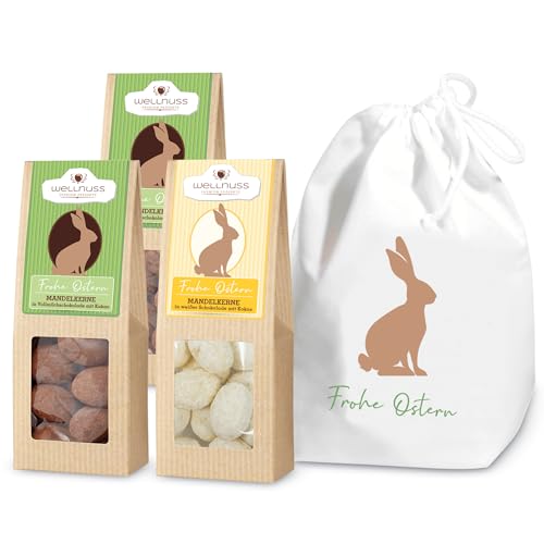 Überrasche mit "Osterglück": Premium Geschenkbox mit Nuss- & Schokoladen-Snacks für jeden!