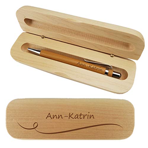 Personalisiertes Schreibset in Geschenkbox: Laser-Kugelschreiber mit individueller Gravur
