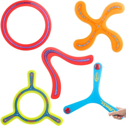 5-teiliges buntes Bumerang-Set für Kinder - Spaßiges Wurfspiel & Sportspielzeug
