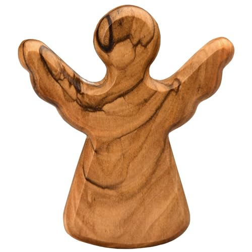 Handgefertigter Olivenholz-Schutzengel aus Bethlehem - Einzigartiges Geschenk!
