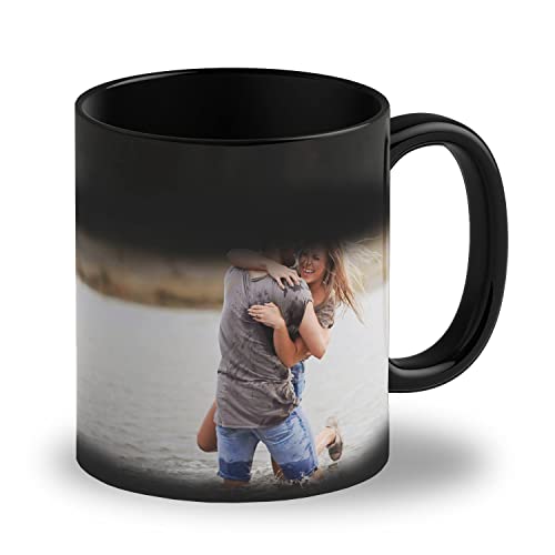 Personalisierte Zaubertasse mit Foto & Text - Magische Farbwechseltasse - Thermobeschichtung - Geschenkidee