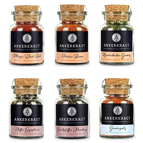 Perfektes Geschenk für BBQ-Liebhaber: Ankerkraut Grill Set mit 6 Gewürzen