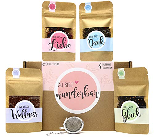 Entdecke das OWLBOOK® Tee Geschenkset "Du bist Wunderbar" für besondere Frauen!