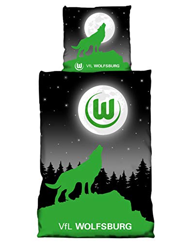 Hole dir die exklusive VFL Wolfsburg Bettwäsche mit Glow-in-the-Dark-Effekt! Perfektes Geschenk!