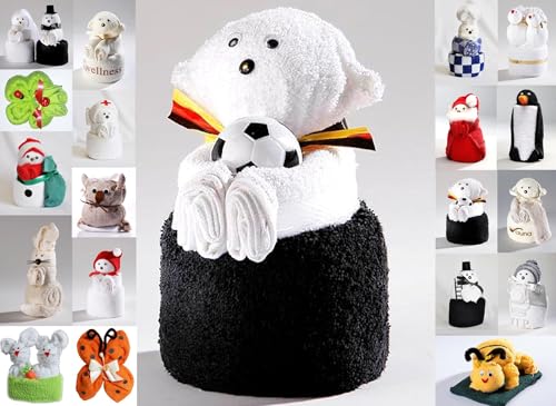 Handgefertigtes JACK Frottier Geschenk Set mit Origami-Details - Perfekt für Fußballfans!