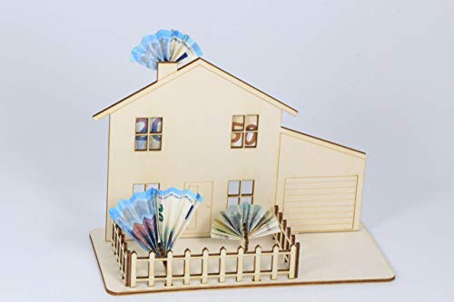 Originelles Geldgeschenk: Steckbares Sperrholz für Haus, Wohnung, Einzug - einzigartig!