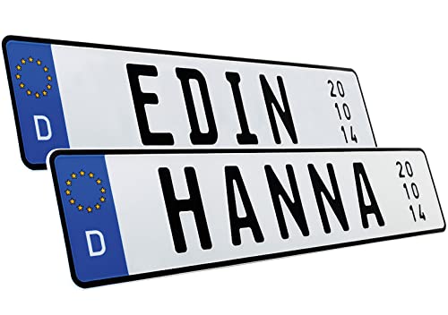 Personalisiertes Namenskennzeichen mit Geburtsdatum und Wunschtext - Das perfekte Geschenk!
