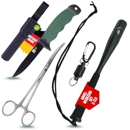 Hochwertiges Angel-Werkzeug-Set für passionierte Angler: Fischtöter, Hakenlöser, Angelmesser