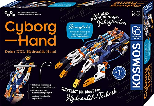 XXL-Roboter-Hand Experimentierkasten für Kinder ab 10-14 Jahre - hydraulisch gesteuert & größenverstellbar