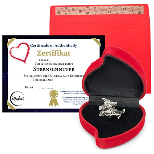 Einzigartige Sternschnuppe mit Zertifikat und personalisierbarer Widmung in Geschenkbox