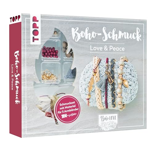 Kreatives DIY Schmuckset: Love & Peace Armbänder im Boho Look