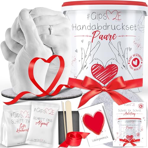 Romantisches 3D Handabdruck Set für Paare - Perfektes Geschenk zum Valentinstag