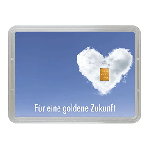 Goldbarren 0,5g in edler Motivbox "Goldene Zukunft" - ESG Valcambi - Feingold 999,9