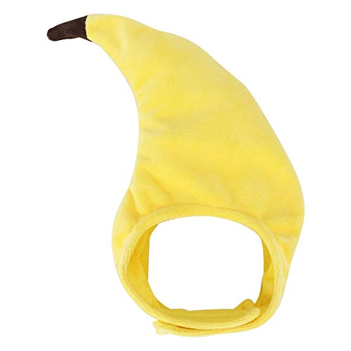 Lustige Katzenmütze mit Bananen- und Hunde-Design, weicher Hut aus Leinen