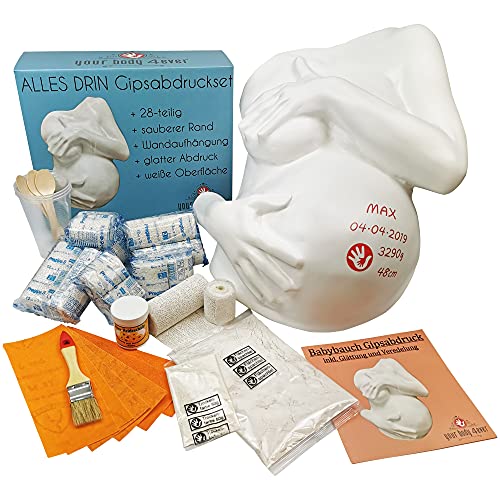 Überrasche werdende Mütter mit 3D Babybauch Gipsabdruck Set