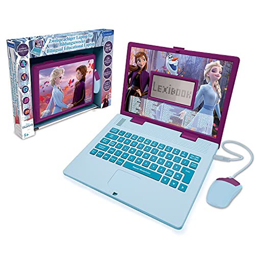 Zweisprachiger Disney Frozen 2-Laptop für Mädchen: 124 Aktivitäten, Mathematik, Musik, Spiele