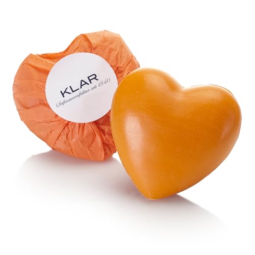Verwöhnen Sie Ihre Haut mit Klar Herzseife Orange 65g - Cosmos zertifiziert