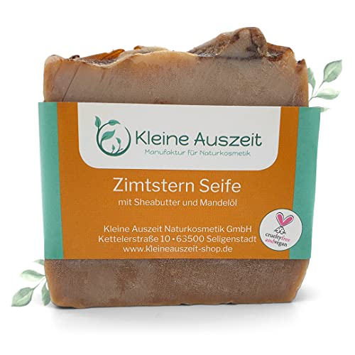 Handgemachte Zimtsternseife aus der Kleinen Auszeit Manufaktur - vegan & plastikfrei
