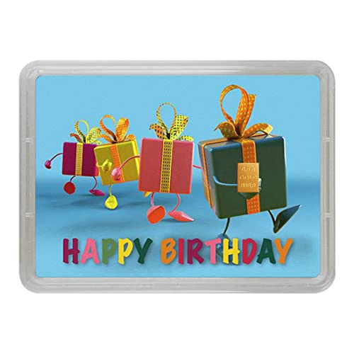 Edles Geschenk: Goldbarren 0,5g in Motivbox "Happy Birthday