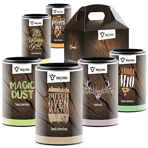 Perfektes Geschenk: BBQ-Toro Gewürze Set "Classic" | 610 gr. | 6 Gewürze in Geschenkbox