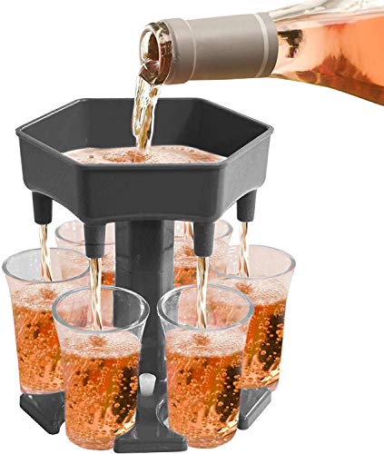Perfektes Geschenk: Alihoo Schnapsglasspender & -halter mit Slogan & Silikonstopfen (Transparent)