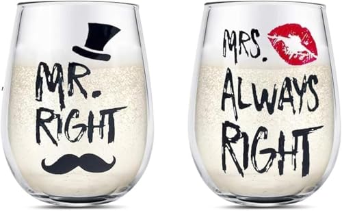 Personalisierte Weingläser für Paare - Perfektes Geschenk für Valentinstag und Hochzeit