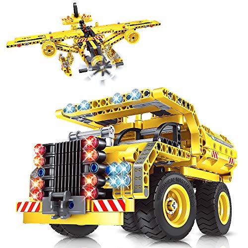 Kreative STEM Bausteine für Jungen ab 6 Jahren: Technic Flugzeug & LKW, 361 Teile