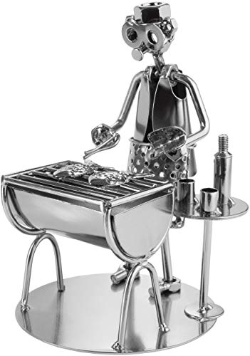 Handgefertigte BRUBAKER Grillmeister Eisenfigur - Perfektes Geschenk für Köche und Griller!