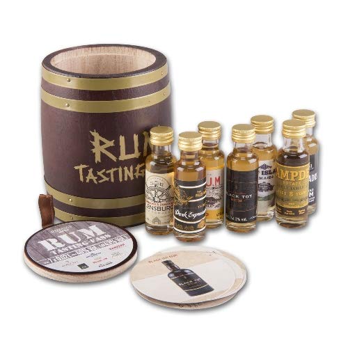 Entdecke feine Rum-Vielfalt: 7 x 20 ml im Tasting-Fass, 43% Vol.