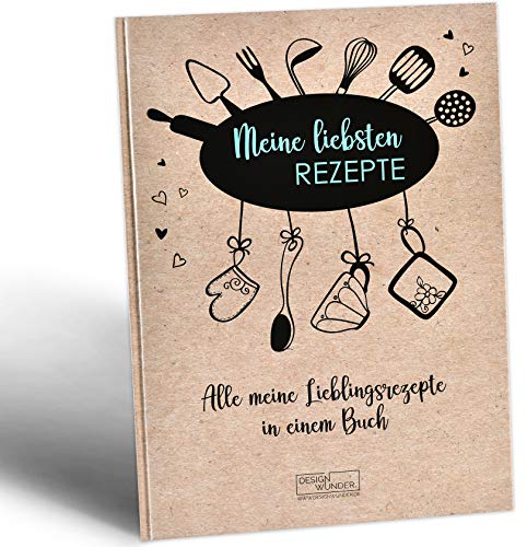 Kreatives DIY Rezeptbuch A4 aus 100% recyceltem Papier - Persönliche Lieblingsrezepte sammeln
