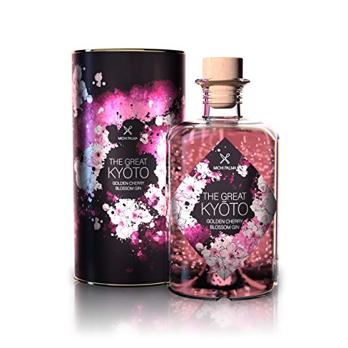Exklusive Goldene Gin-Geschenkidee: Michi Palma Kyōto Golden-Cherry-Blossom (0.5 l) mit 23 Karat Blattgold