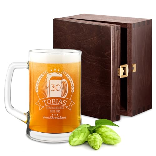 Personalisierte Bierkrug mit Gravur - Perfektes Geschenk für Männer - 500 ml