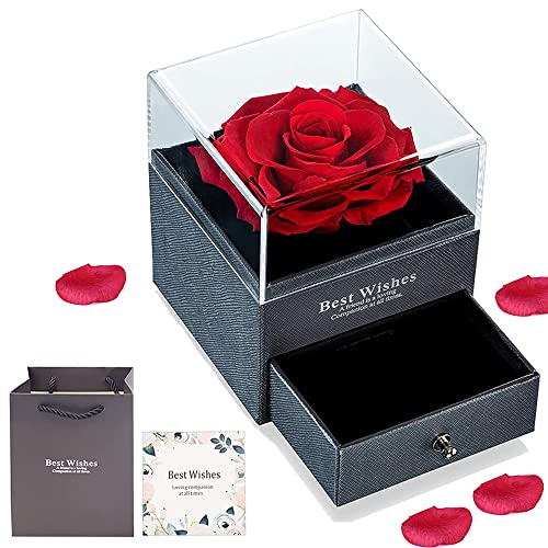 Überraschen Sie mit der WEIWUXIAN Ewigen Echten Konservierten Rose Geschenkbox!