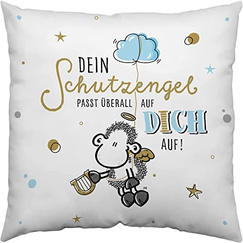 Zauberhaftes Sheepworld Kissen "Schutzengel" | 40x40cm | Kuscheliges Geschenk